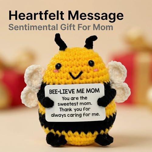 Bee-Lieve Me Mom Handmade Crochet Keepsake Ornament - Heartfelt Gift