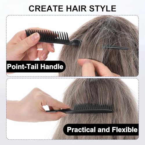 JJUNW 3-Row Hair Comb Set - Curl Defining & Braid Take Down Tools (4 Pack)