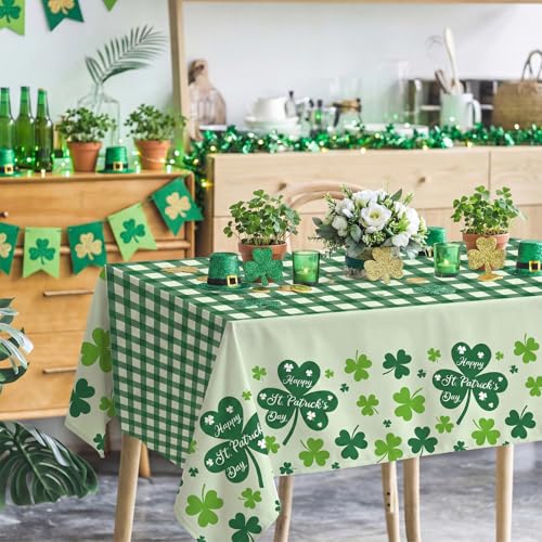 St. Patrick's Day Tablecloth Set - 54 x 108 Inch, 3 Pcs