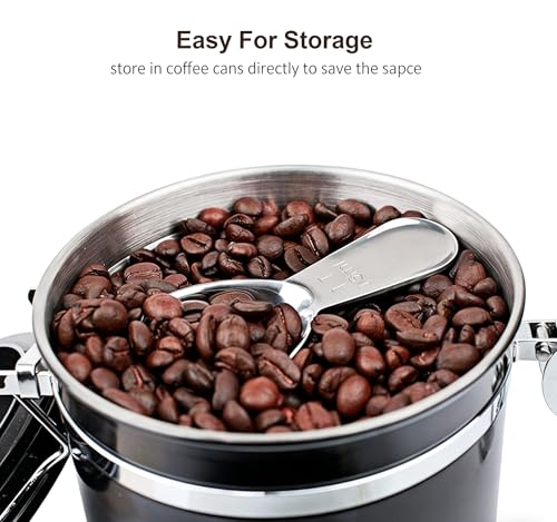 Mosuji 15ml Stainless Steel Coffee Scoop - Compact Measuring Spoon for Ground Coffee & Tea