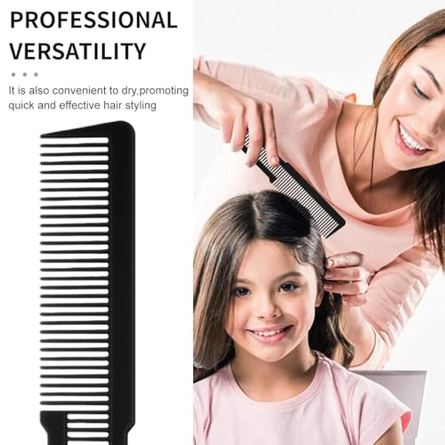 Erioctry 3-Pack Black Fine Tooth Hair Cutting Combs for Barber Styling