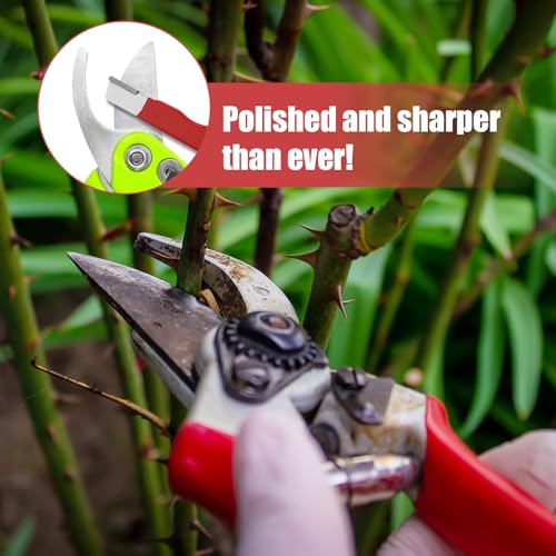 2-Pack Wolfram Steel Pocket Blade Sharpener for Garden Tools
