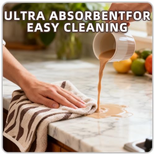 AiHeart Microfiber Kitchen Towels Set of 2 - Quick Dry & Highly Absorbent