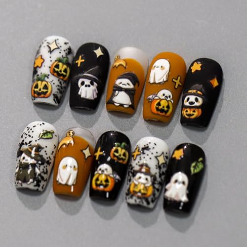 5D Embossed Halloween Ghost Nail Art Stickers Self-Adhesive Decals