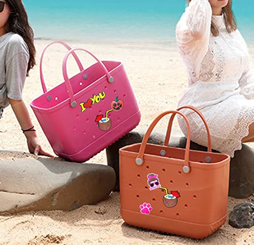 Rubber Beach Bag Charms - PVC Decorative Accessories for EVA Totes
