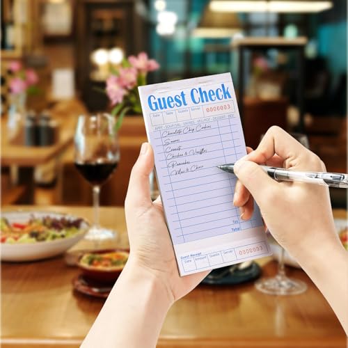ZPARIK 6 Pack Purple Guest Check Books with 300 Order Slips
