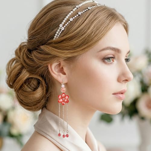 Bremorou 5-Piece Chinese Hair Stick Set with Tassel and Ear Clips