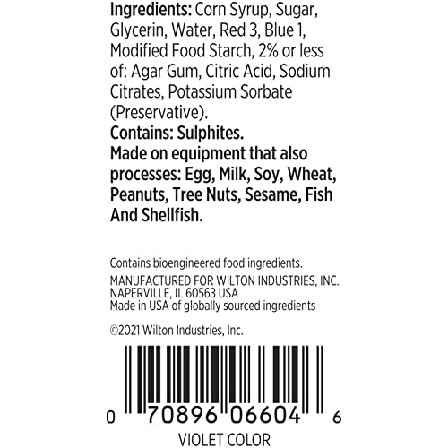 Wilton Violet Gel Food Coloring - 1 oz. Highly Concentrated Icing Dye