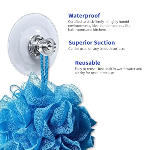 12 Pack Clear Suction Cups 40mm | No Drill Holders for Smooth Surfaces