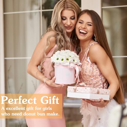 JJUNW 36-Piece Hair Bun Maker and Styling Set with Nets, Bands, and Pins