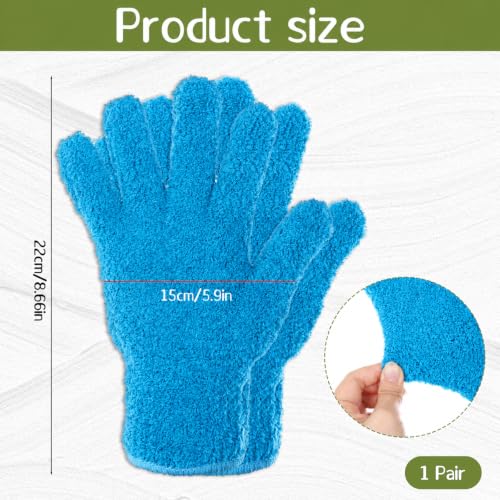 Microfiber Plant Dusting Gloves for Indoor & Outdoor Cleaning