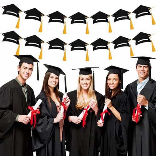 Congrats Grad Banner with Tassels - Class of 2025 Graduation Decor