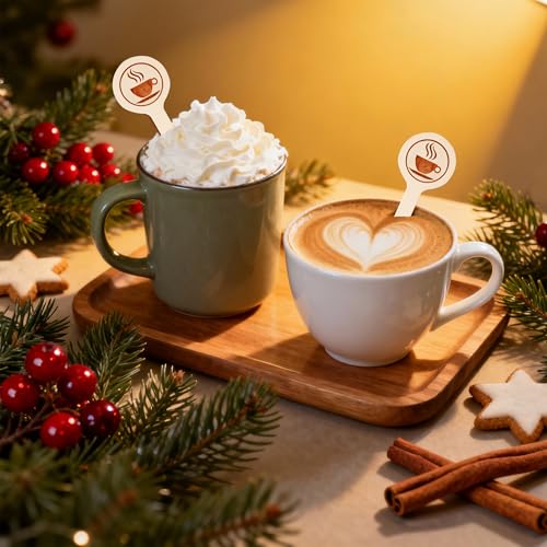 YANPROG 100-Pack Wooden Coffee Stir Sticks 5.9 Inch Natural Birch, Disposable for Coffee & Drinks