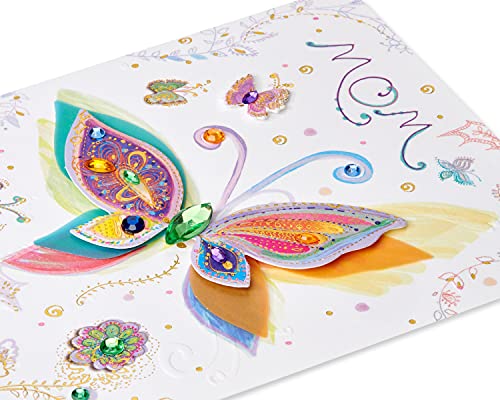 Papyrus Birthday Card for Mom Wishes From The Heart - Elegant Butterfly Design