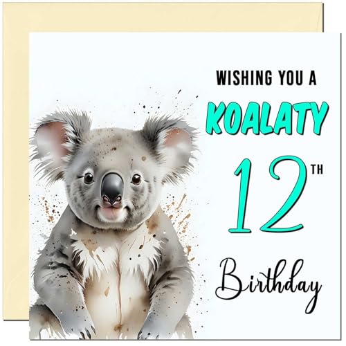 Funny 12th Birthday Card for Girls - Premium Quality Eco-Friendly
