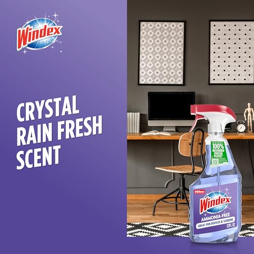 Windex Ammonia-Free Glass Cleaner Spray, 23 Oz, Streak-Free Shine