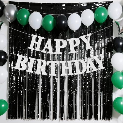 Personalized Glitter Happy Birthday Banner - DIY Garland with Ribbon