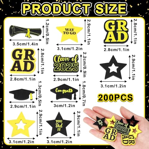 DECYOOL 200 Pcs Wood Graduation Party Table Confetti & Vase Fillers