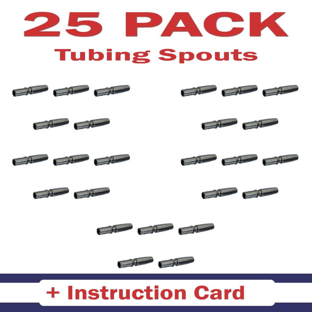 5/16" Stainless Steel Maple Tubing Spouts – Premium Tapping Spiles for Collecting Sap & Making Maple Syrup (25)