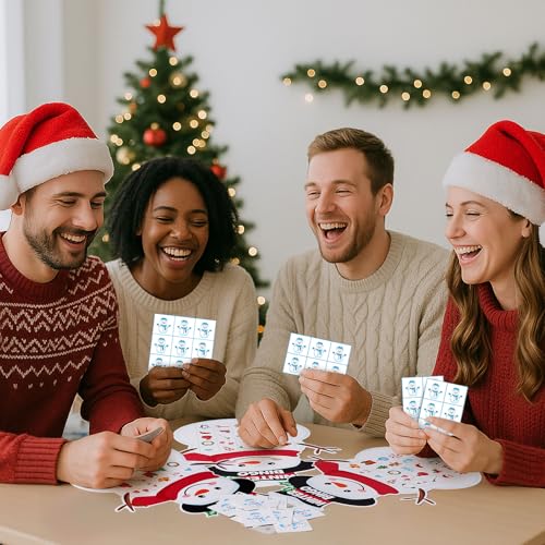 Christmas Bingo Game Set with Snowman Theme for 24 Players - Holiday Party Supplies