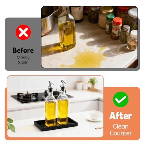 Silicone Oil Tray for Kitchen Counter - Non-Slip & Easy to Clean