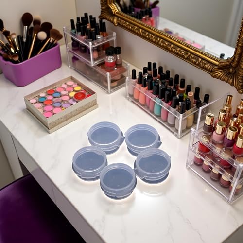 Transparent Plastic Cosmetic Jars 5g - 3 Pack Travel Sample Containers