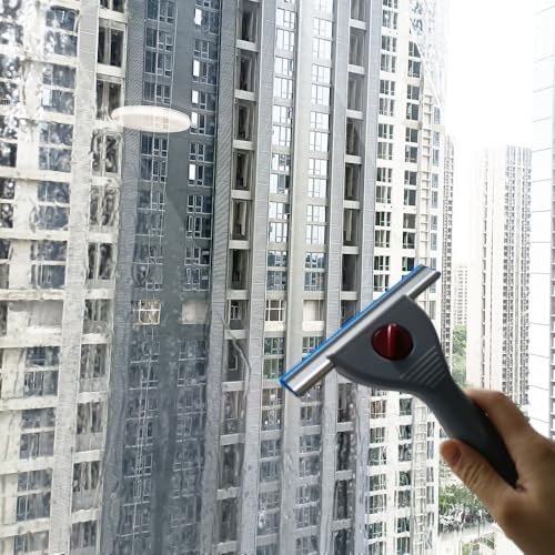 CNGZSY 6IN/15CM Blue Window Glass Cleaning Squeegee Rubber Scraper