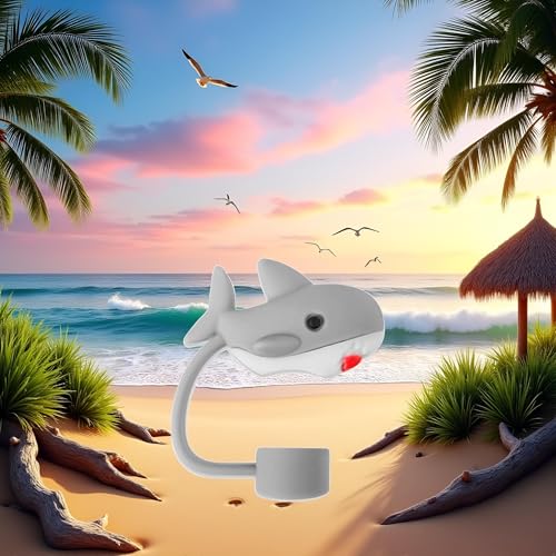 Gray Shark Straw Cover for Stanley 40 & 30 oz Tumbler