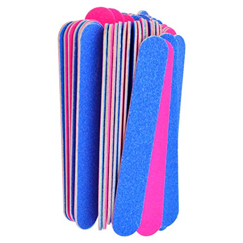 Wobe 100Pcs Double Sided Nail Files Mini Emery Boards for Manicure