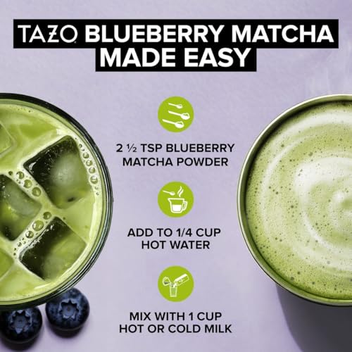 TAZO Organic Blueberry Matcha Latte Powder - 10 Servings