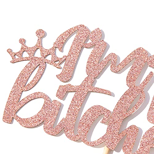 Rose Gold Glitter Cake Topper for 16th Birthday Party