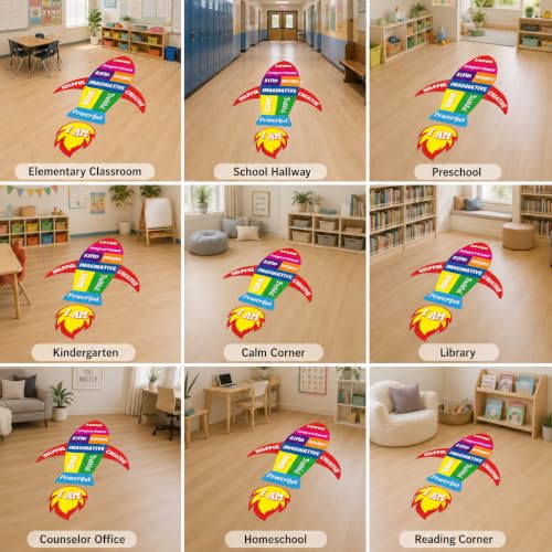 Inspirational Classroom Floor Decals - Motivational Hopscotch Stickers