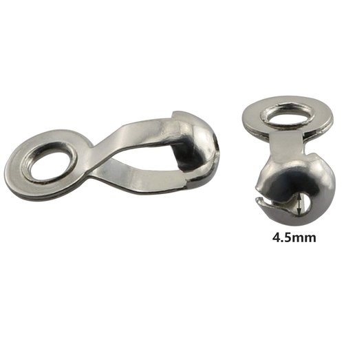 Longdex Ball Chain Pull Loop Connectors 20PCS Silver Ceiling Fan Lamp Pull Loop Stainless Steel Chain Connectors 4.5mm