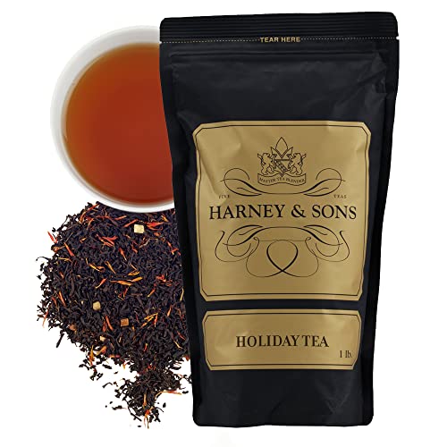 Harney & Sons Holiday Loose Leaf Black Tea, Spiced Citrus & Almond, 16 oz