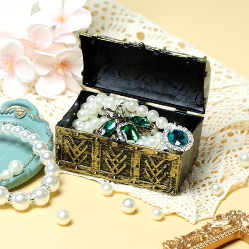 10 Pcs Mini Pirate Treasure Chests - Vintage Style Plastic Party Favors