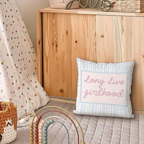 Inspirational Pink Pillow Cover 18x18 for Kids' Bedrooms