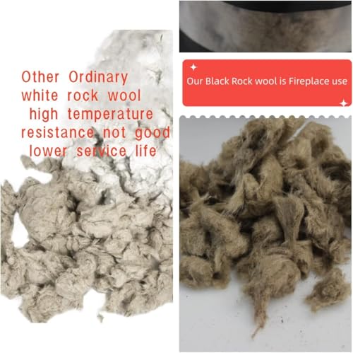 Rock Wool 4oz for Gas Fireplaces - Realistic Ember Effect