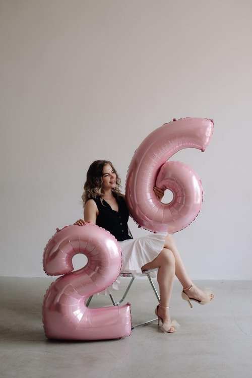 Balloon 50 - 40 Inch Pastel Pink Foil Number for 50th Birthday Party Decorations | Perfect for Men & Women