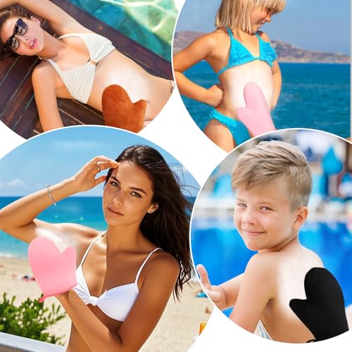Vodolo Sunscreen Applicator Mitts for Kids - 3 Pack Reusable Lotion Brush