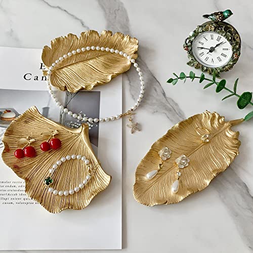 Ginkgo Leaf Jewelry Dish - Decorative Resin Ring Holder & Trinket Tray
