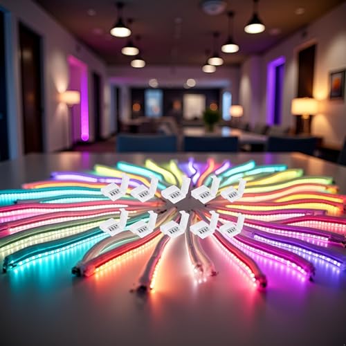 10mm 4-Pin LED Strip Connectors for 5050 RGB Lights - 10 Pack Solderless