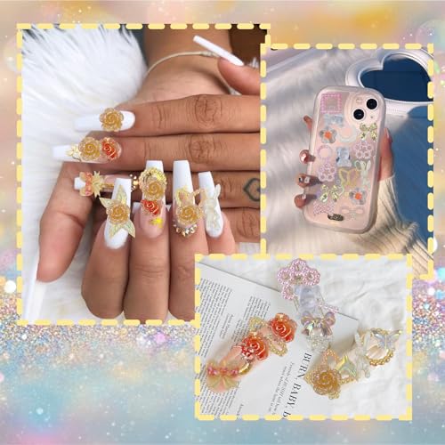 2200 Pcs Junk Case Charms Kit Pearl Flower Bow Phone Case DIY Craft