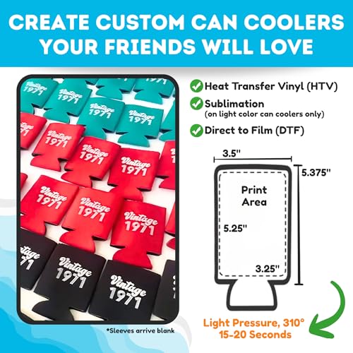 Slim 12oz Can Cooler Sleeves - Multicolor 8-Pack by TahoeBay