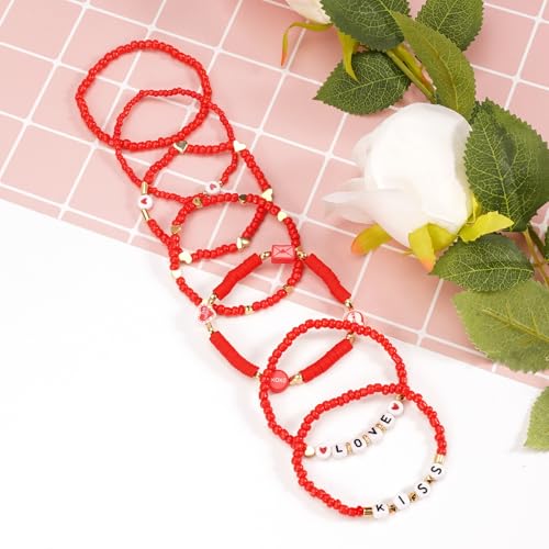 USA Flag Heishi Bracelets - Valentine's Day, St. Patrick's & More