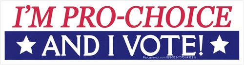 "I'm Pro-Choice and I Vote" – Bumper Sticker/Decal 9.25-by-2.5 Inches