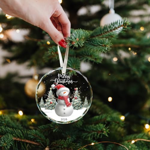 Snowman Christmas Ornament 2026 - Snowman Ornament for Tree, Holiday Decor
