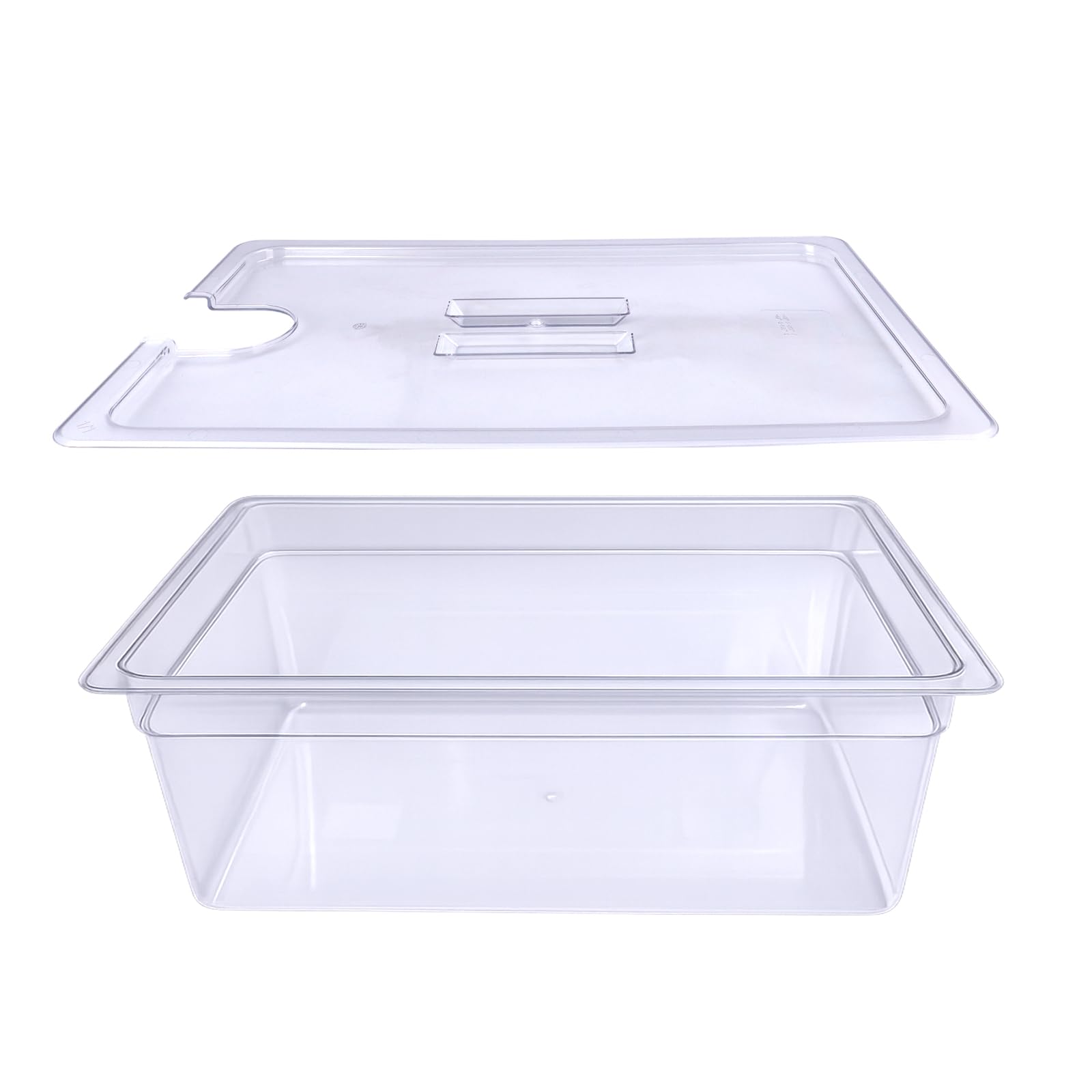WELKOR 26 QT Large Sous Vide Container With Lid, Sous Vide Tub Kit Compatible with Wancle Anova, Joule, Instant Pot Sous Vide Cookers for Home Chefs Professional Use (26 qt no rack)