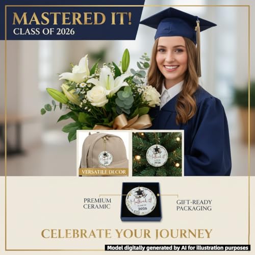 2026 Graduation Ornament - Ceramic Keepsake Gift with Box