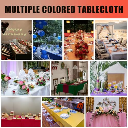 Red Plastic Tablecloth 54x108 Inch - Disposable for Parties & Events
