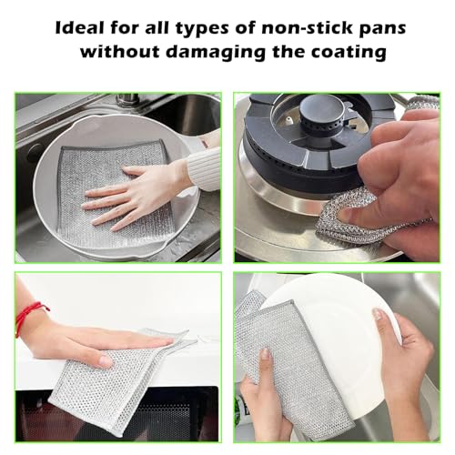12 PCS Non-Scratch Microfiber Dishcloths for Kitchen Cleaning